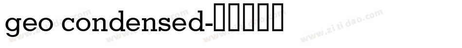 geo condensed字体转换